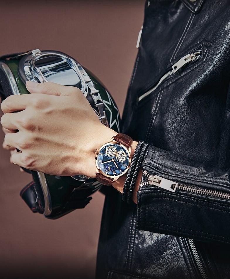 Montre Mécanique d'Affaires au Design Tourbillon