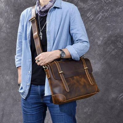 YPRES | Sac à Main en Cuir Marron