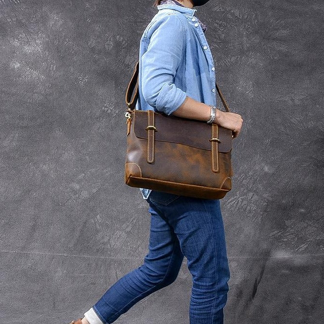 YPRES | Sac à Main en Cuir Marron