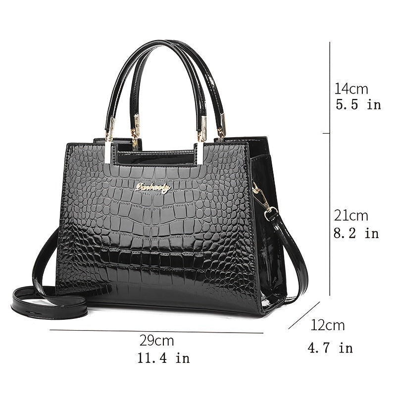 Brooklyn™ Shine | Sac de Luxe en Relief Crocodile