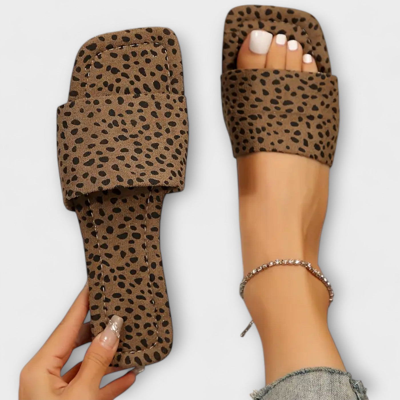 Mocassins plats avec imprimé léopard