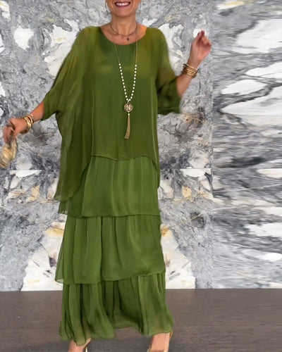 Morgan™ | Robe Maxi Verte en Couches