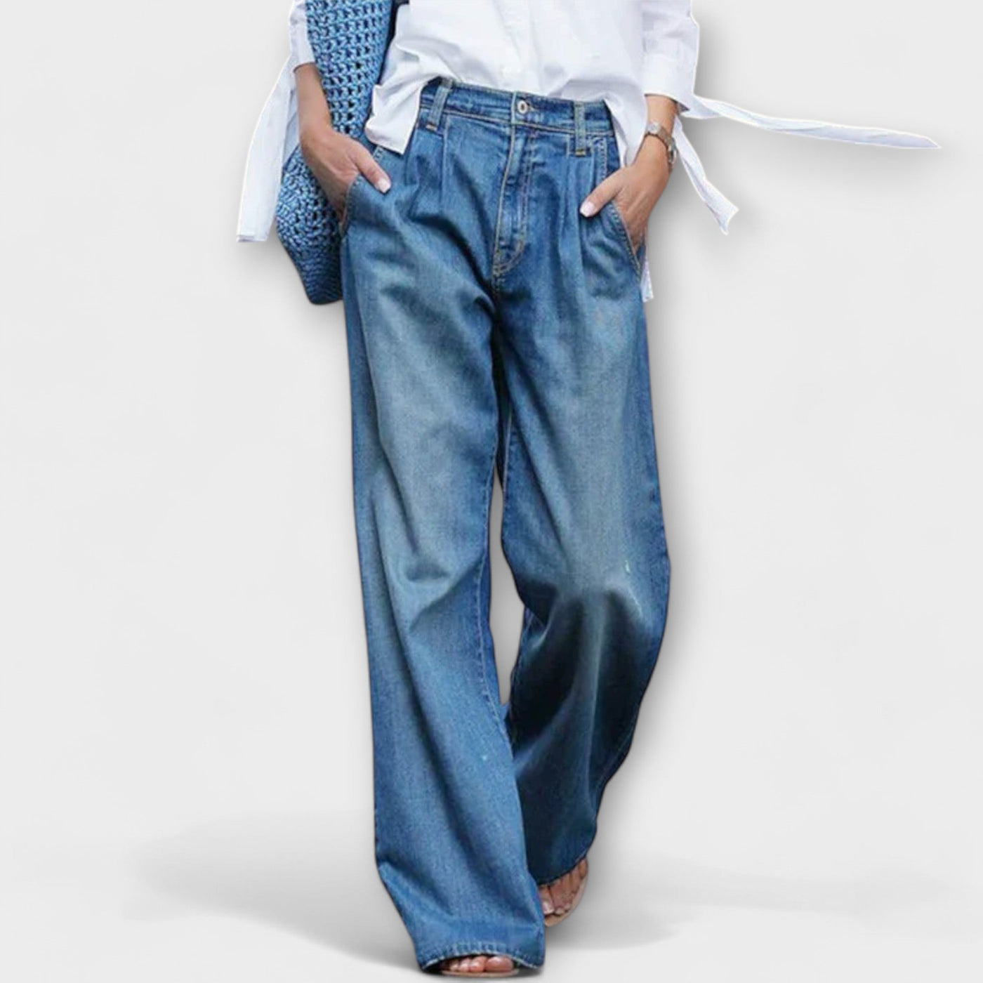 Ava - Jeans de haute qualité avec jambes larges