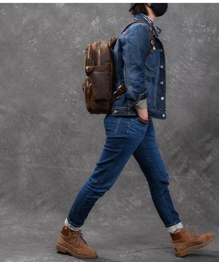 BASEL | Sac à Dos en Cuir Marron