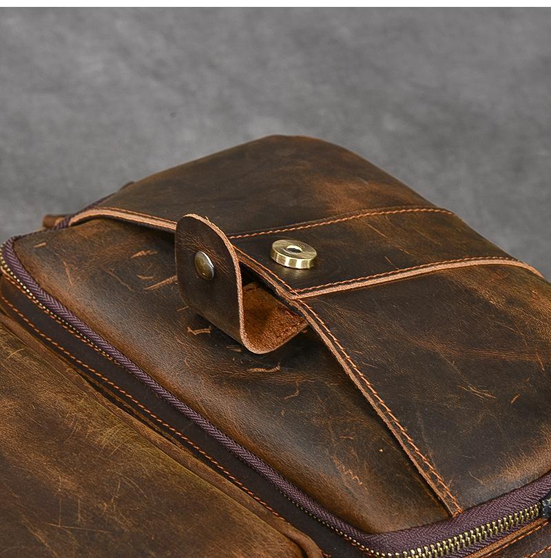 BASEL | Sac à Dos en Cuir Marron