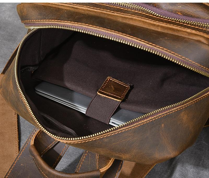 BASEL | Sac à Dos en Cuir Marron