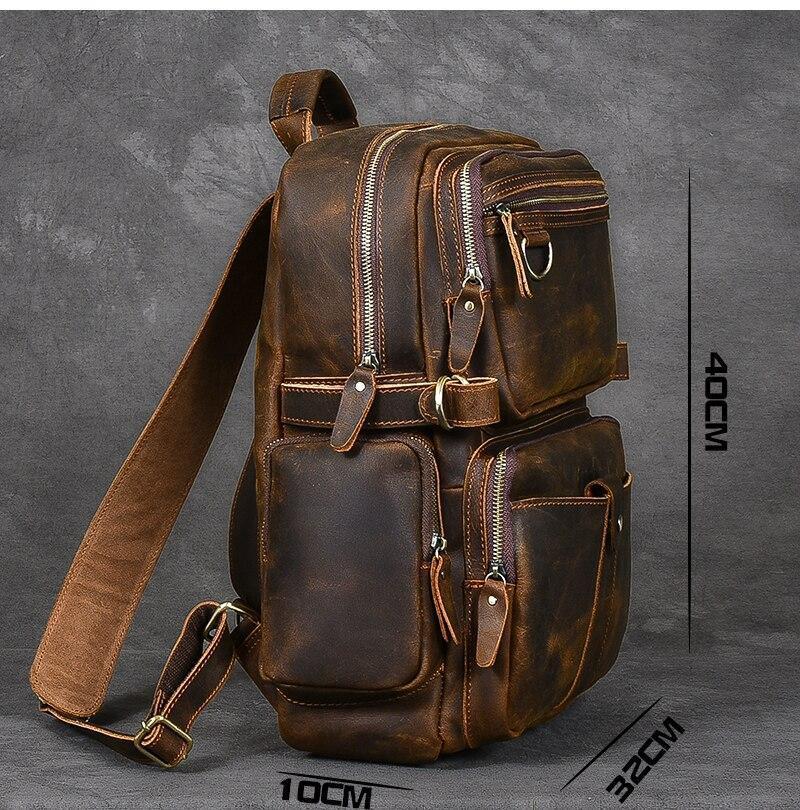 BASEL | Sac à Dos en Cuir Marron