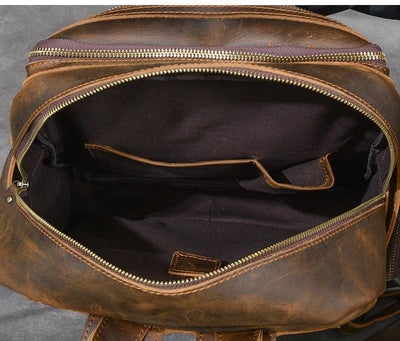 BASEL | Sac à Dos en Cuir Marron