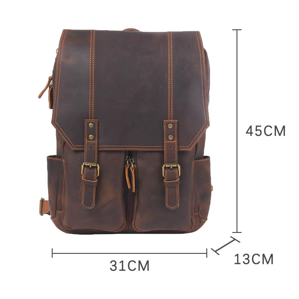 BIEFELD | Sac à Dos en Cuir Marron