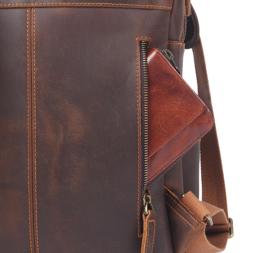 BIEFELD | Sac à Dos en Cuir Marron