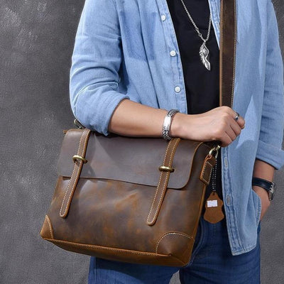 YPRES | Sac à Main en Cuir Marron