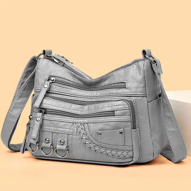 Olivia™ Vintage Charm | Sac à Fermeture Éclair Souple