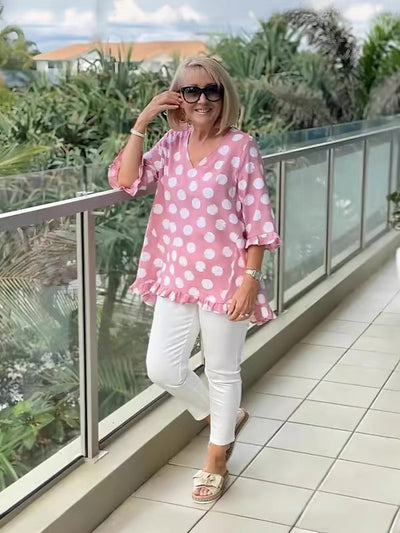 Beth™ | Blouse V-Neck Stylée