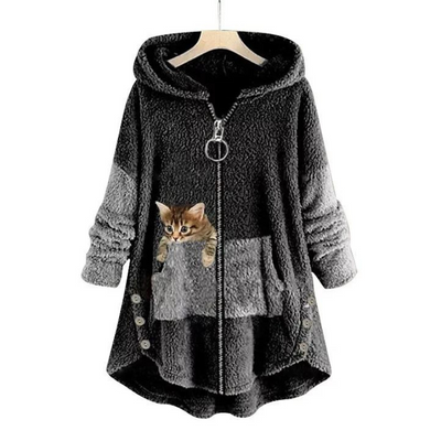 Françoise - Sweat à capuche doux en peluche avec imprimé pour un confort ultime