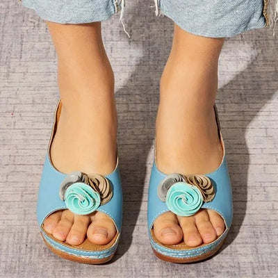Lily™ - Sandales orthopédiques à bride fleurie