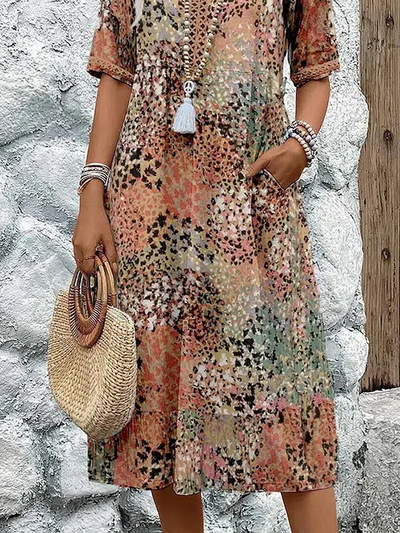 Florence | Robe Midi Vibrante