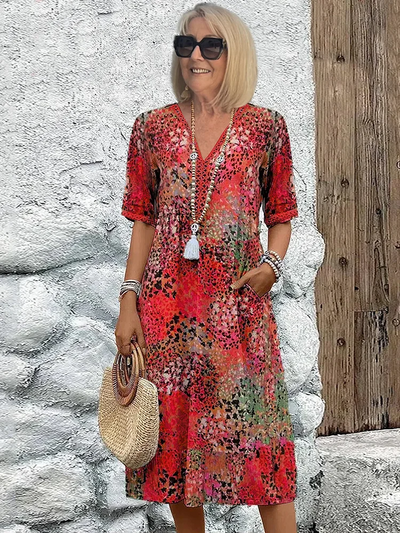 Florence | Robe Midi Vibrante