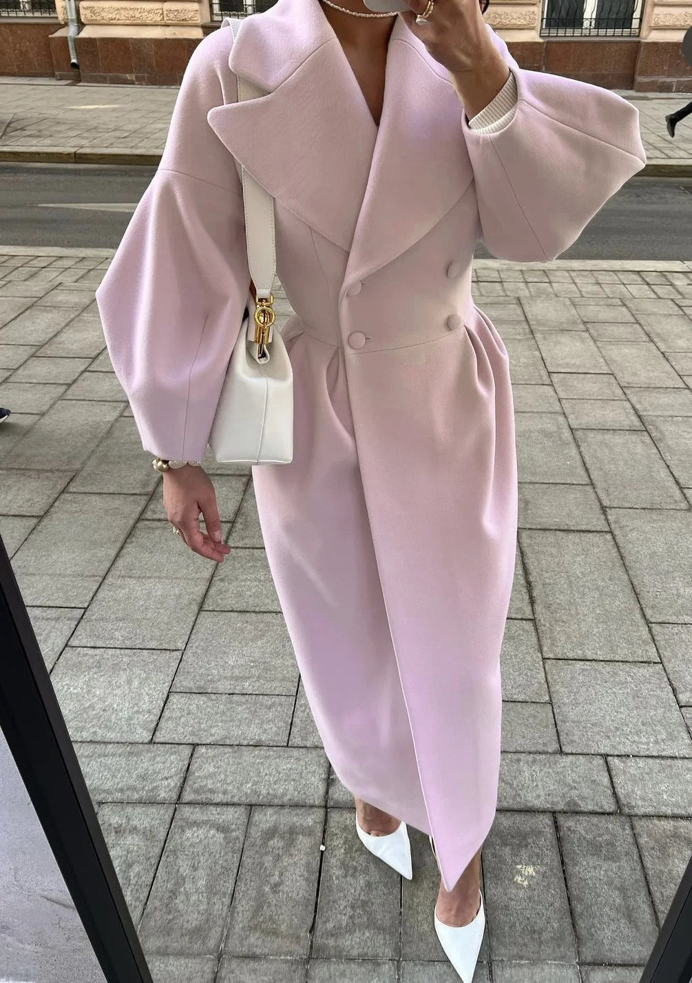 Josiane - Manteau élégant à double boutonnage