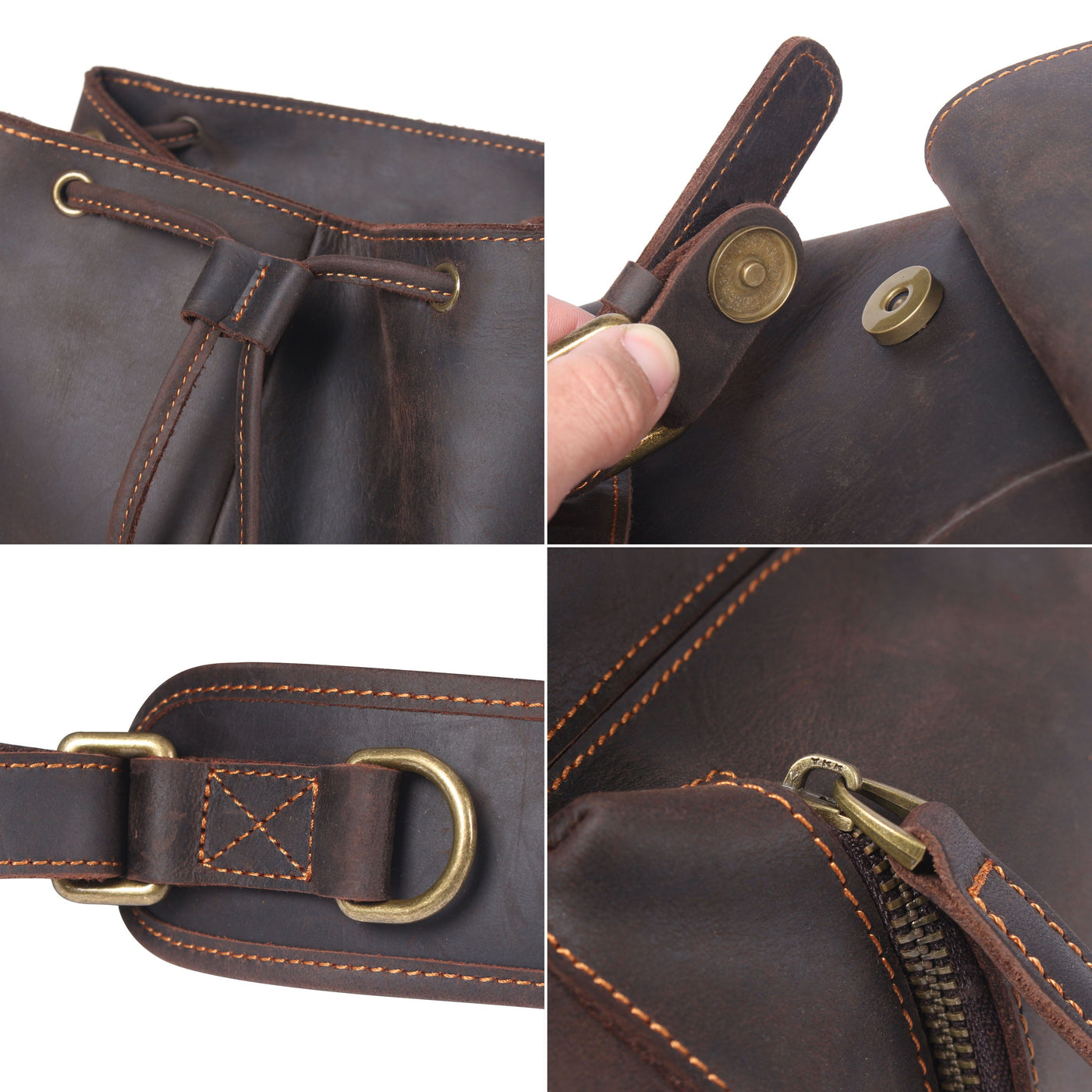 FLAM | Sac à Dos en Cuir avec Cordon