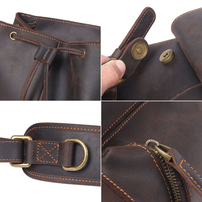 FLAM | Sac à Dos en Cuir avec Cordon