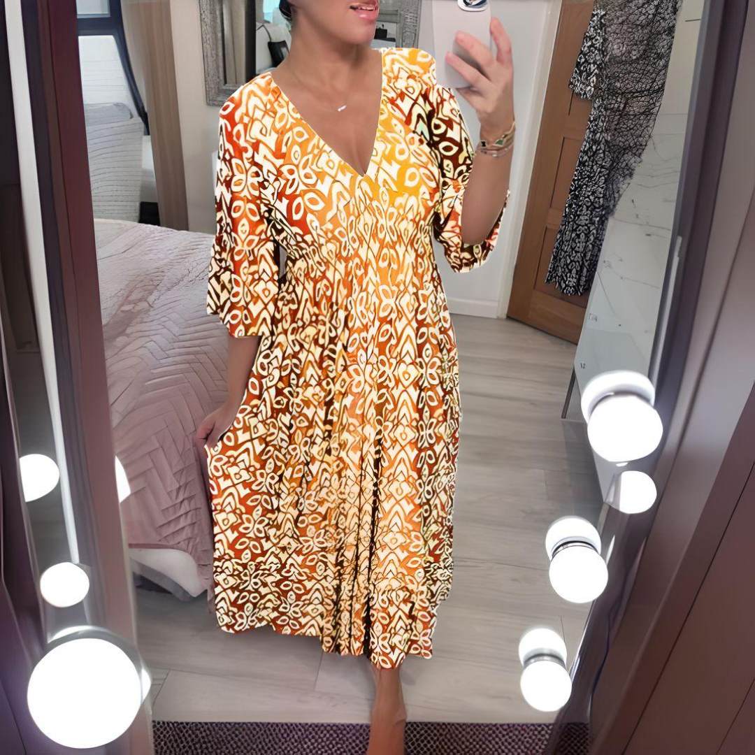 Camila | Robe Maxi Coucher de Soleil