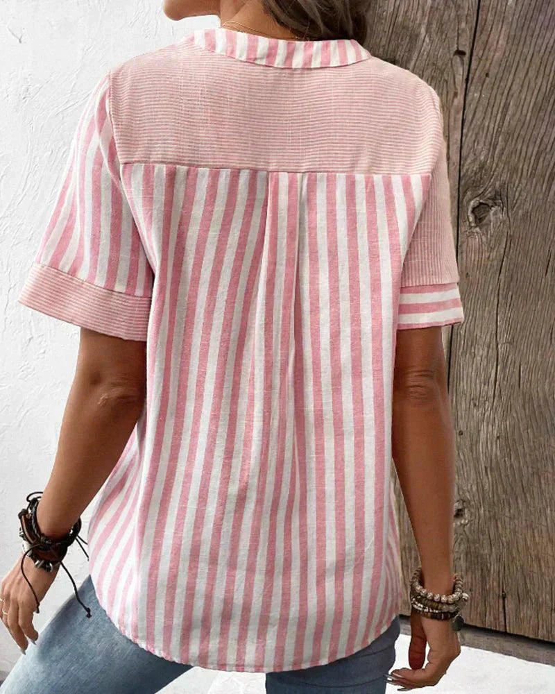 Monroe™ | Blouse Rayée Douce