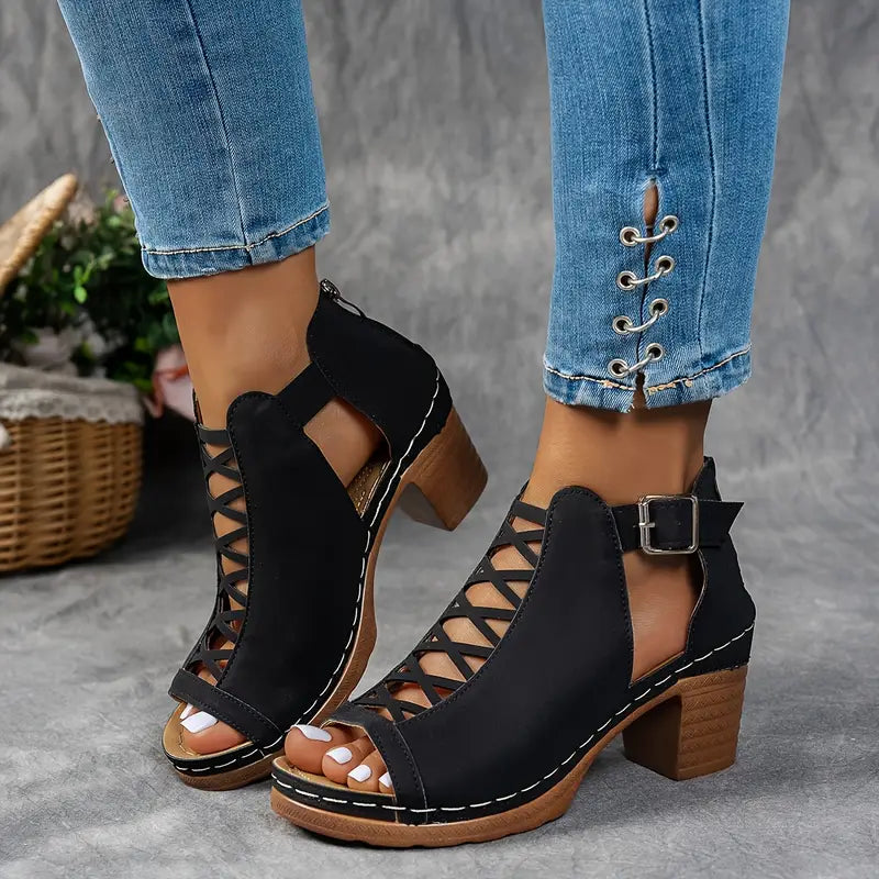 Aubrey™ - Sandales à Talon Élévé Élégantes