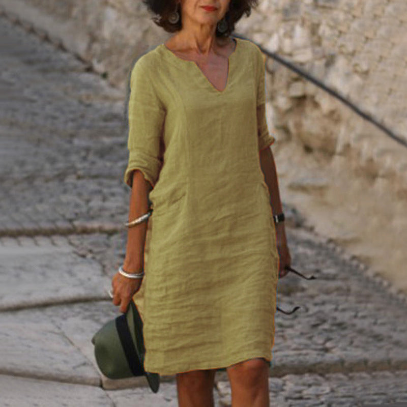 Helena | Robe élégante avec décolleté en V