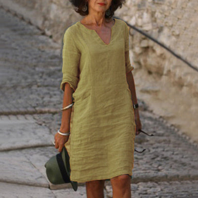 Helena | Robe élégante avec décolleté en V