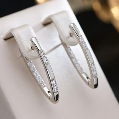 Boucles d'Oreilles Élégantes en Zirconia Doré