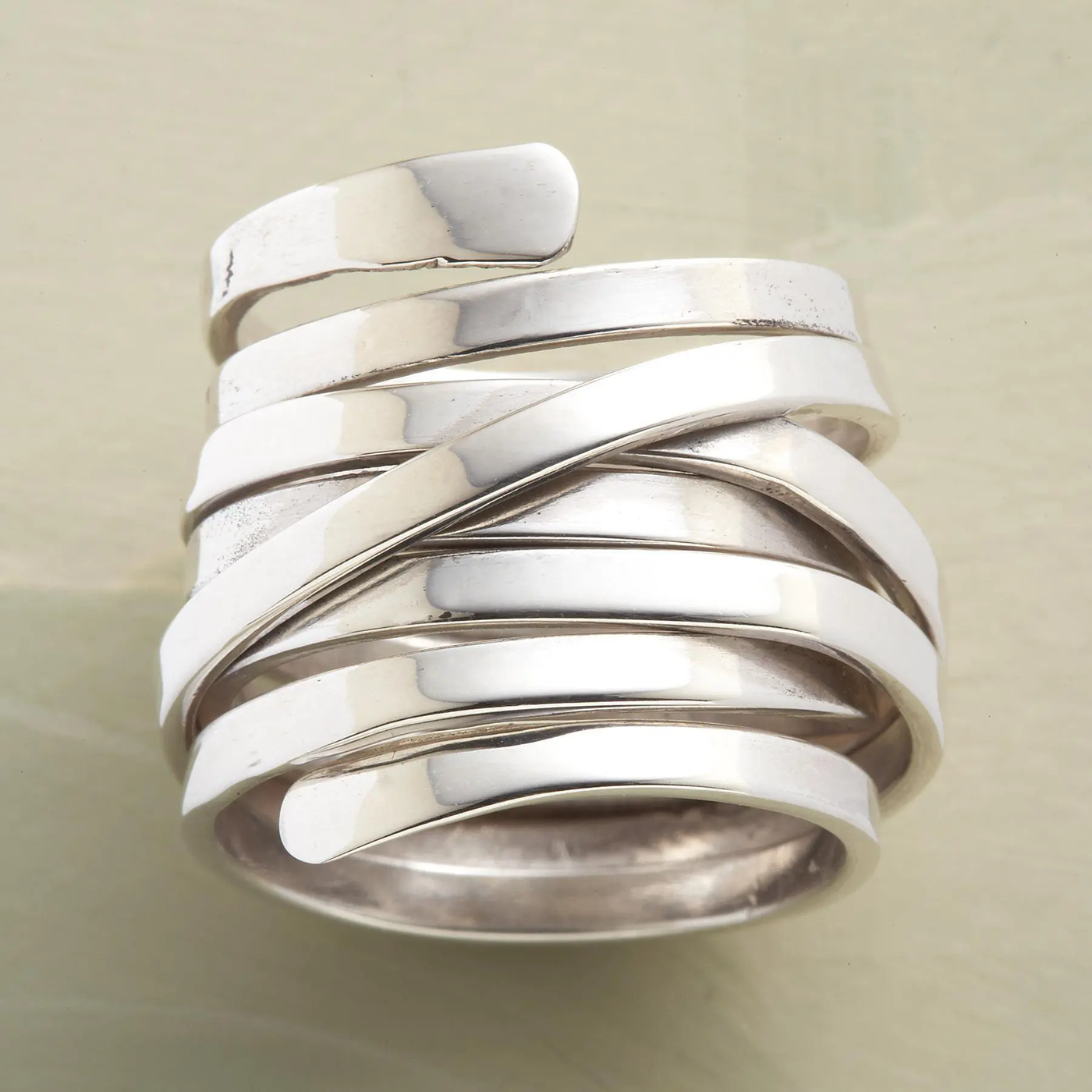 Bague en Argent Vintage avec Couche Épaisse