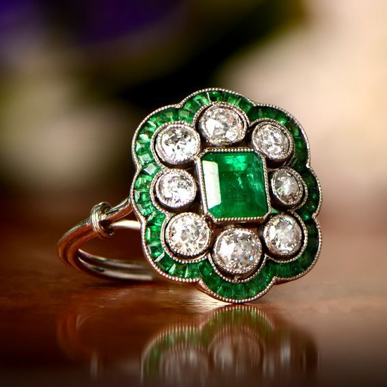 Bague Vintage en Émeraude