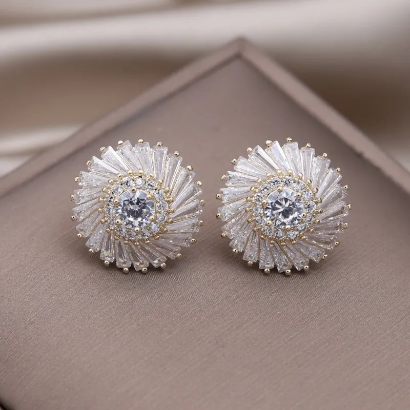 Boucles d'Oreilles Spirales Brillantes et Élégantes