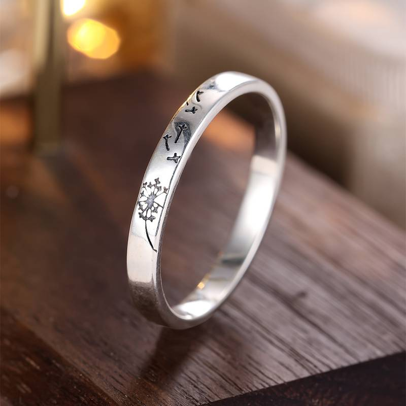 Bague en Argent Vintage Pissenlit