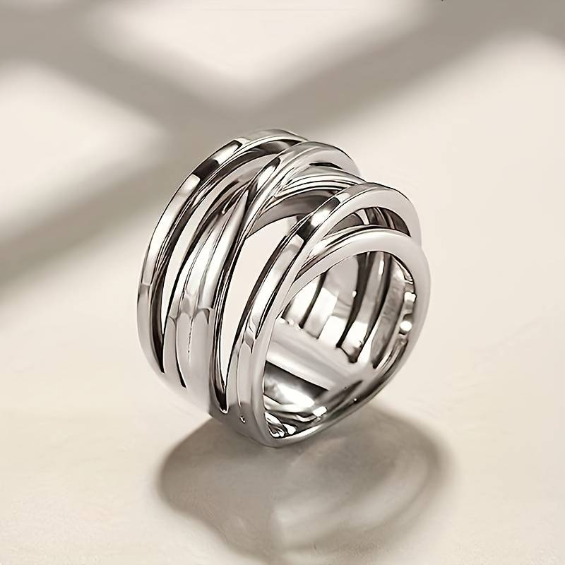 Bague en Argent Vintage en Couches