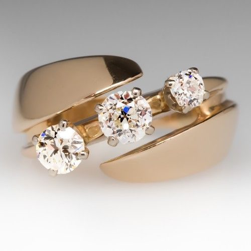 Bague Ouverte en Zircon Vintage