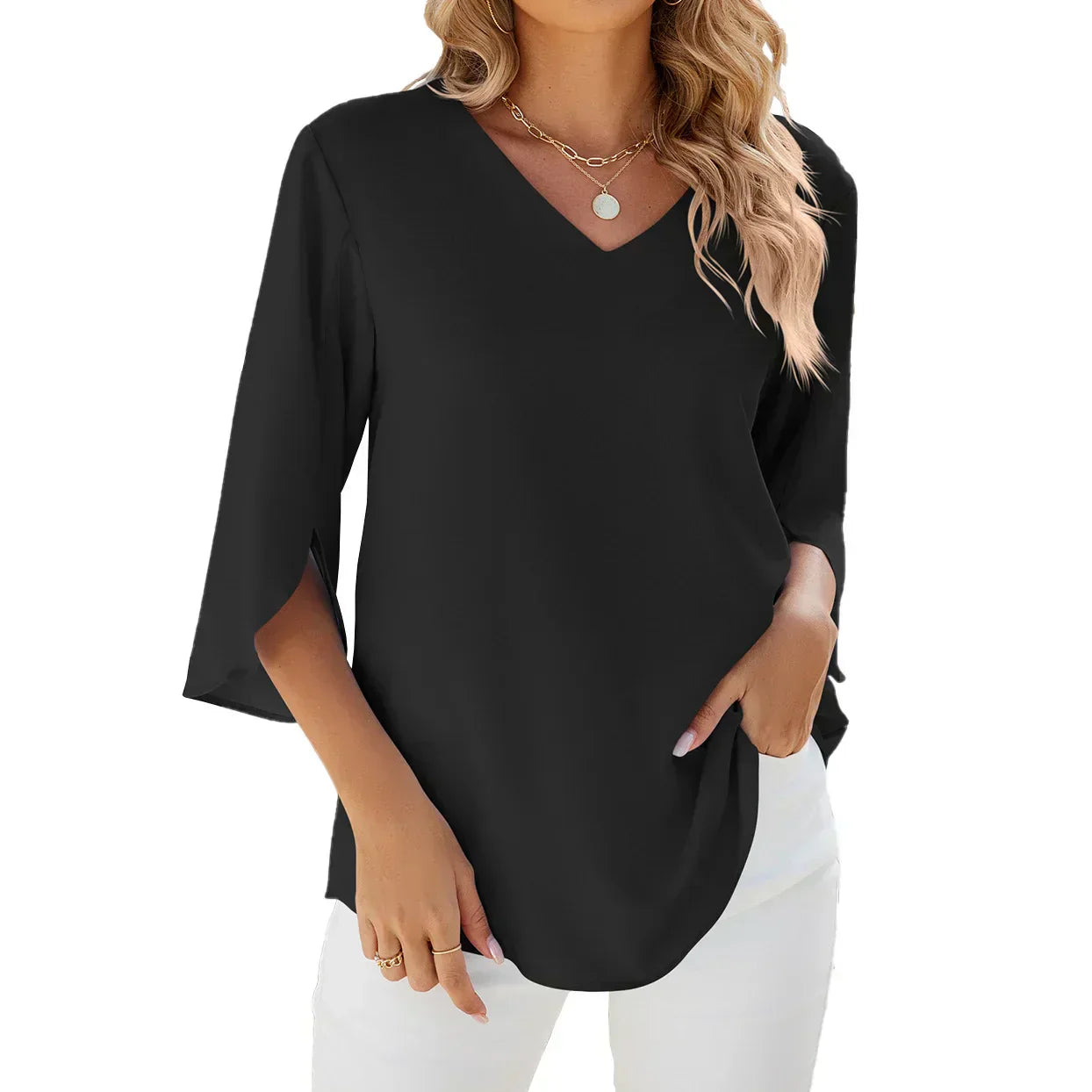Belinda™ | Blouse à col en V