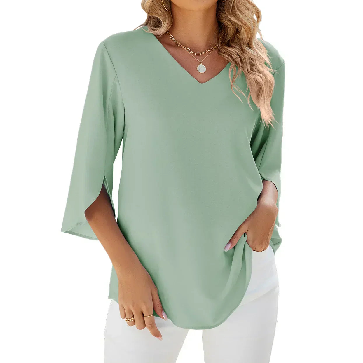 Belinda™ | Blouse à col en V