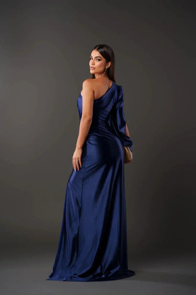 Araceli | Robe satinée à une manche