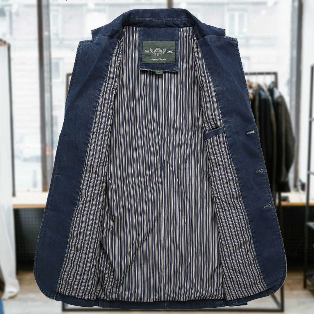 BIAGIO™ | Blazer homme 3 boutons en denim