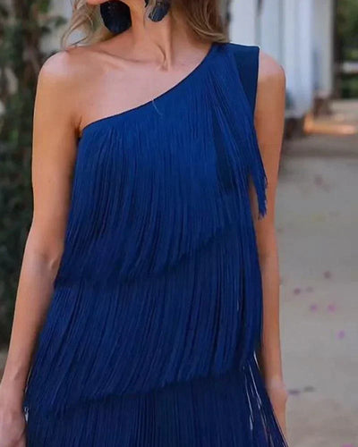 Dalia - Robe élégante avec franges