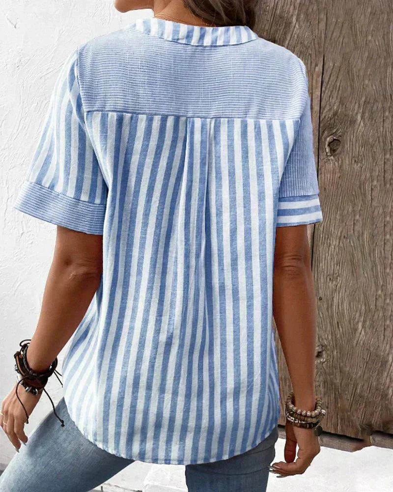 Monroe™ | Blouse Rayée Douce