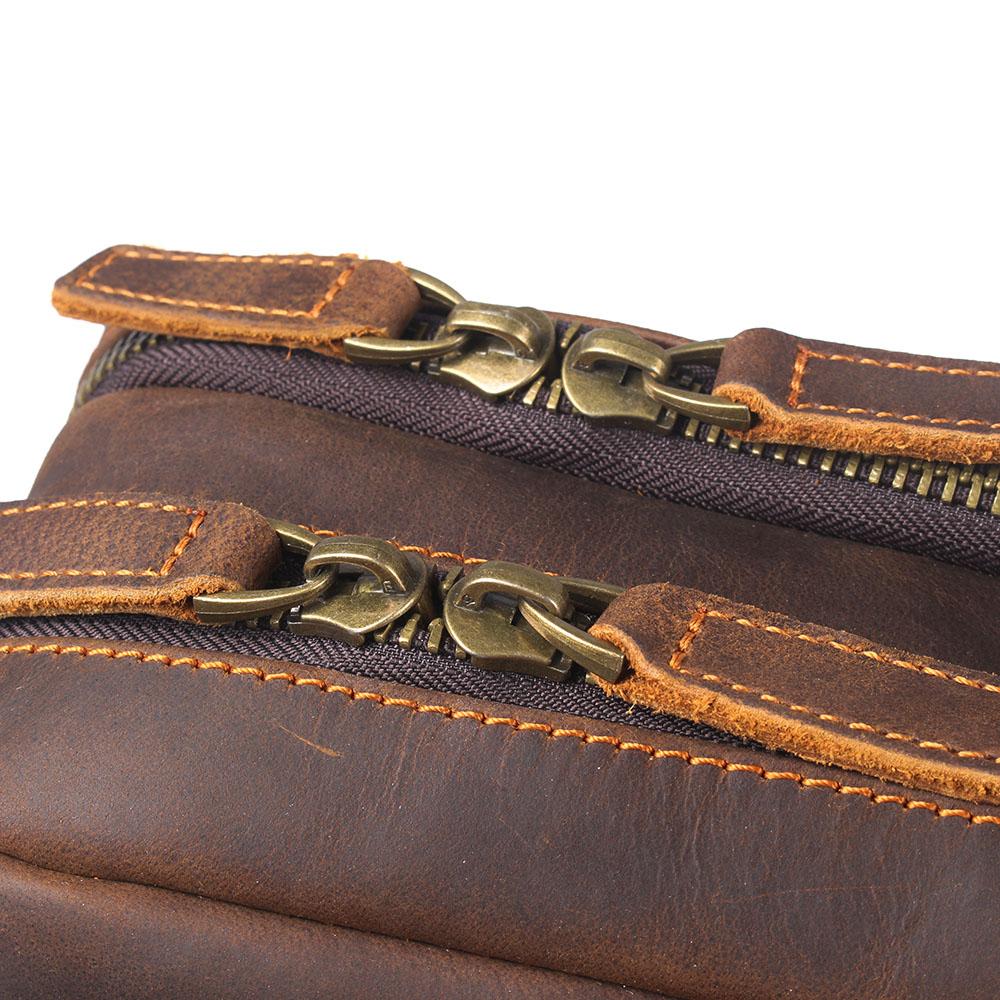 BIEFELD | Sac à Dos en Cuir Marron