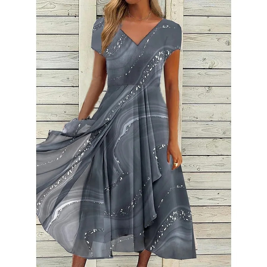 Naomi | Robe Midi Décolleté en V