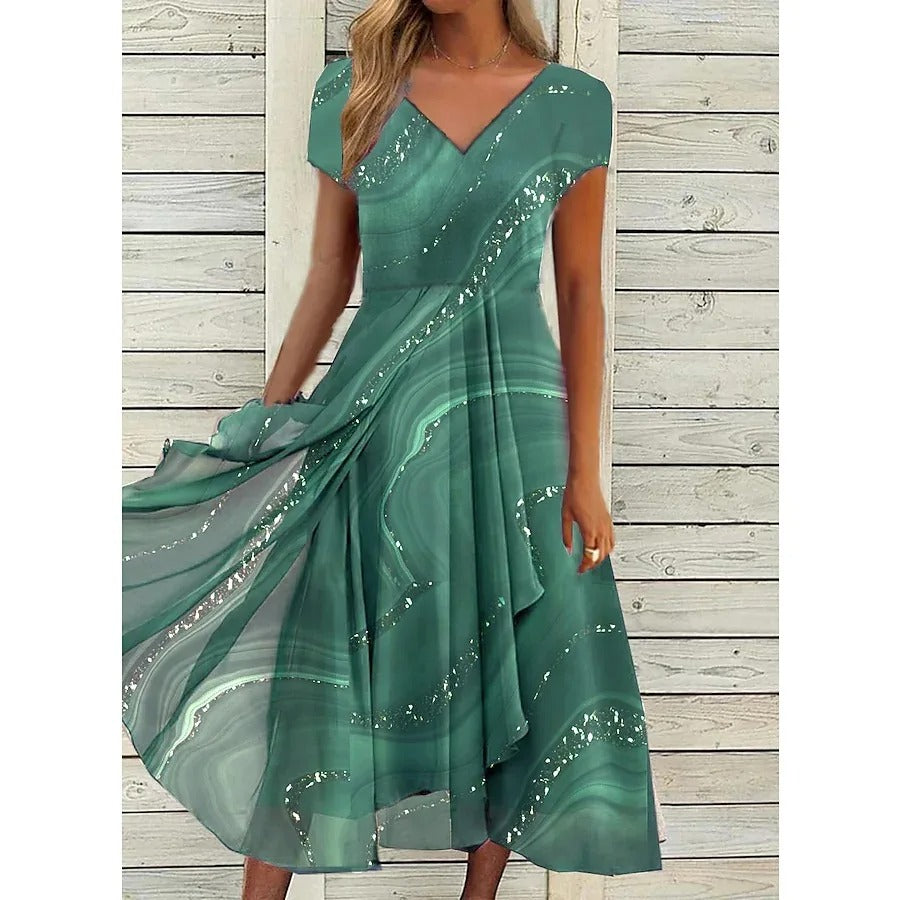 Naomi | Robe Midi Décolleté en V