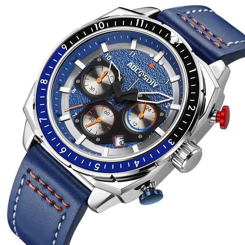 Montre de Sport Chronographe Luxe Quartz