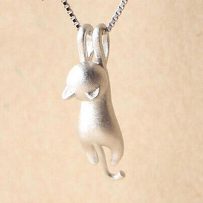 Collier de Chaton Joueur en Argent Sterling 925
