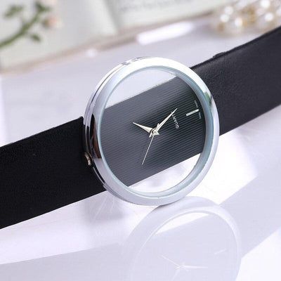 Montre à Quartz avec Cadran Transparent Élégant
