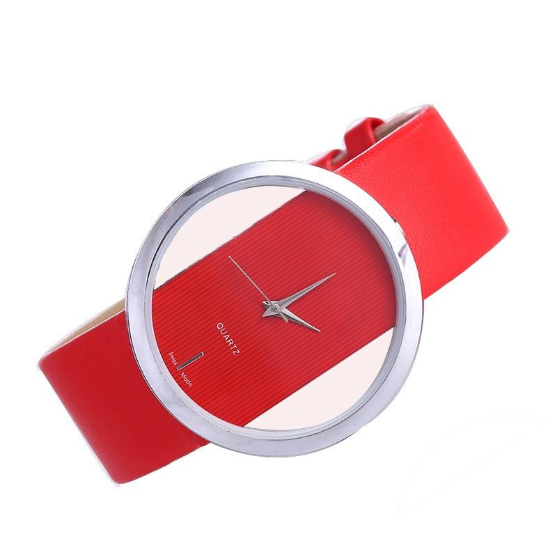 Montre à Quartz avec Cadran Transparent Élégant