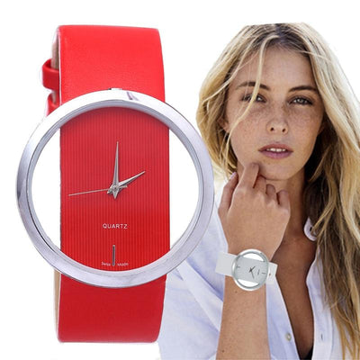 Montre à Quartz avec Cadran Transparent Élégant